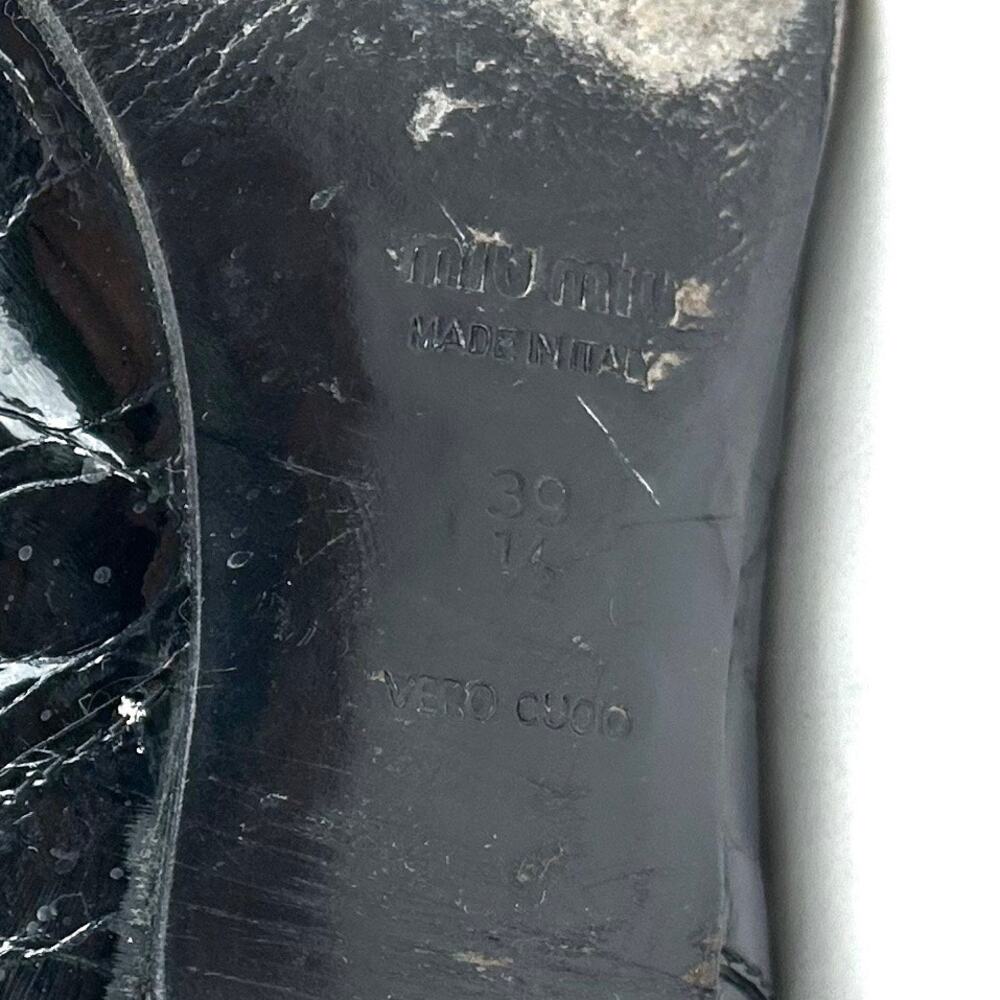 Miu Miu Croc Effect Knee High Kitten Heel Boots - image 7